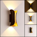 Axyaa Modern 10W LED Wall Sconces, White Up Down Wall Mount Lights for Living Room