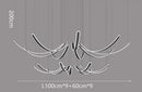 Axyaa Modern LED Pendant Ceiling Chandelier for Dining & Living Room Light