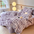 Axyaa Rabbit Wool & Milk Wool Four-Piece Set - Colorful & Warm