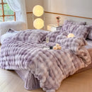 Axyaa Rabbit Wool & Milk Wool Four-Piece Set - Colorful & Warm