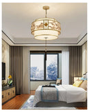 Axyaa Round Retro Chandelier: Stylish Indoor Dining Lamp for Creative Bedroom Lighting