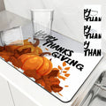 Thanksgiving Drying Mat by Axyaa: Absorbent Placemat for Table Cup Drying - Anti-Slip Décor Accessory