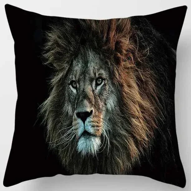 Axyaa African Lion Digital Print Pillowcase Decorative Cover