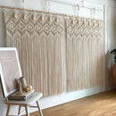 Boho Macrame Cotton Door Curtain Wall Hanging Art Tapestry by Axyaa