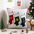 Axyaa Christmas Embroidered Pillowcase Sofa Cushion Cover 45x45cm Home Decor