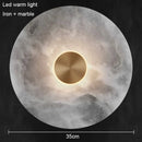 Axyaa Marble Round Wall Lamp for Bedroom Living Room Hotel LED Lighting