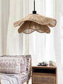 Axyaa Hemp Rope Chandelier: Nordic Minimalist LED Pendant Lights for Dining Room & Bedroom