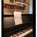 Axyaa Adjustable LED Piano Lamp with Dimmer in Satin Nickel