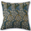 Axyaa Peach Leather Velvet Pillow Case Set - William Morris Design