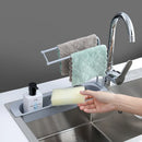 Axyaa Sink Shelf: Telescopic Plastic Drain Rack for Kitchen Storage & Organization