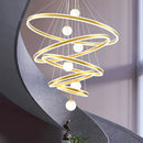 Axyaa Nordic Stair Chandelier Pendant Lights, Ceiling Light for Living Room Bedroom Dining Room
