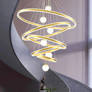 Axyaa Nordic Home Decoration Stair Chandelier Living Room Bedroom Dining Room Pendant Lights Ceiling Light Indoor Lighting