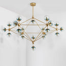 Axya Glass Ball Chandelier for Industrial Vintage Loft Lighting