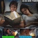 Axyaa Clip-on LED Book Light: Rechargeable, 3 Amber Colors, 5 Brightness Levels
