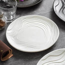 Axyaa Matte Water Ripple Ceramic Plate Steak Pasta Dessert Snack Molecular Cuisine Dish