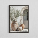 Axyaa Mediterranean Olive Tree Canvas Art Print - Botanical Antique Wall Art Poster