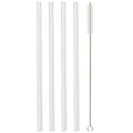 Axyaa Glass Straws Set - High Borosilicate Bent 8pcs Drinking Straw Pack