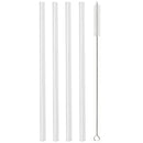 Axyaa Glass Straws Set - High Borosilicate Bent 8pcs Drinking Straw Pack