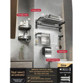 Axyaa Bathroom Essentials Set: Towel Rack, Hook, Bar, Tissue & Toothbrush Holder
