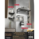 Axyaa Bathroom Essentials Set: Towel Rack, Hook, Bar, Tissue & Toothbrush Holder