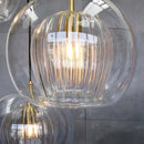 Axyaa Glass Pendant Light Industrial Style for Kitchen Bedroom Bar Cafe