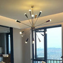 Axyaa French Cream Chandelier: Luxury Nordic Sputnik Fireworks Lamp for Living Room