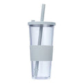 Axyaa Double-layer Plastic Straw Cup with Sleeve - Portable, Reusable, and Stylish
