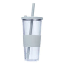 Axyaa Double-layer Plastic Straw Cup with Sleeve - Portable, Reusable, and Stylish