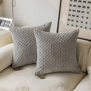 Axyaa Corduroy Chain Pattern Cushion Cover - Soft Fluffy Pillow Case for Home Decor