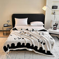 Axyaa Double Layer Artificial Lamb Wool Blanket: Thick & Cozy Sofa Throw for Fall/Winter
