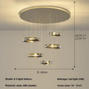 Axyaa Nordic Minimalist LED Chandelier for Living Room Stairwell Interior Lighting
