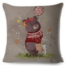 Axyaa Cartoon Panda Bear Pillowcase 45x45cm for Home Decor
