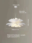 White Acrylic Flower Hanging Pendant Lamp for Axyaa - Modern Minimalist Ceiling Light