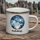 Axyaa Custom Name Constellations Print Enamel Camping Mug - Personalized Handmade Gift