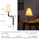 Axyaa Classical Wood Table Lamp LED Desk Light for Study Bedroom