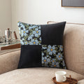Axyaa Velvet Patchwork Pillowcase Cojines Flower Throw Pillow Cover