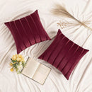 Axyaa Velvet Pillow Covers 30x50cm 45x45cm 50x50cm Solid Stripe Christmas Decor