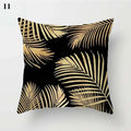 Axyaa Gold Leaf Print Pillow Cover for Home Sofa Decor