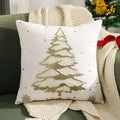 Axyaa Embroidered Snowflakes Christmas Cushion Cover