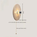 Axyaa Wabi Sabi LED Wall Lamp Circular Yellow Travertine Bedroom Bathroom Mirror Light
