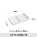 Axyaa Ceramic Seasoning Plate with Multiple Compartments, Dipping Sauce, and BBQ Dish