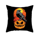 Axyaa Halloween Skull Cat Pumpkin Bat Castle Pillowcase 45x45cm