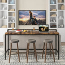 Axyaa Retro Brown Long Narrow Console Entryway Table - 70.9 Inch