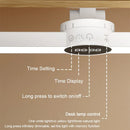 LED USB Rechargeable Magnetic Clock Desk Lamp by Axyaa: Stepless Dimming Night Light