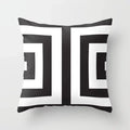 Geometric Black Yellow Cushion Covers - Axyaa Modern 18" Throw Pillow Case