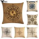 Axyaa Nautical Series Pillowcase for Home Sofa Living Room Decor
