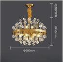 Axyaa Colorful Crystal Chandelier Modern Luxury Living Room Pendant Lamp