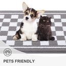 Axyaa Muddy Paws Lattice Indoor Absorbent Door Mat Grey 43x76