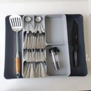 Axyaa Kitchen Drawer Organizer for Knives Fork Spoon Spice Bottle Storage