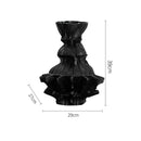 Axyaa Abstract Pleated Gear Resin Vase Home Decor Accessory